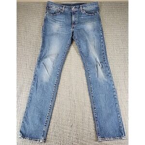 Levis Lot 511 Jeans Mens 34x34 Blue Premium Modern Big E Button Fly Medium Wash